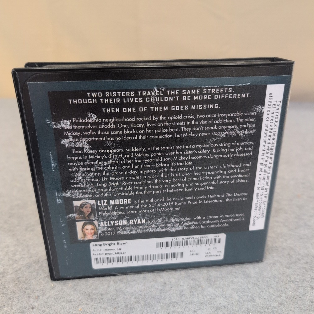 Long Bright River Liz Moore Audiobook 11 CD Set Unabridged Narrated Allyson Ryan - Picture 2 of 2